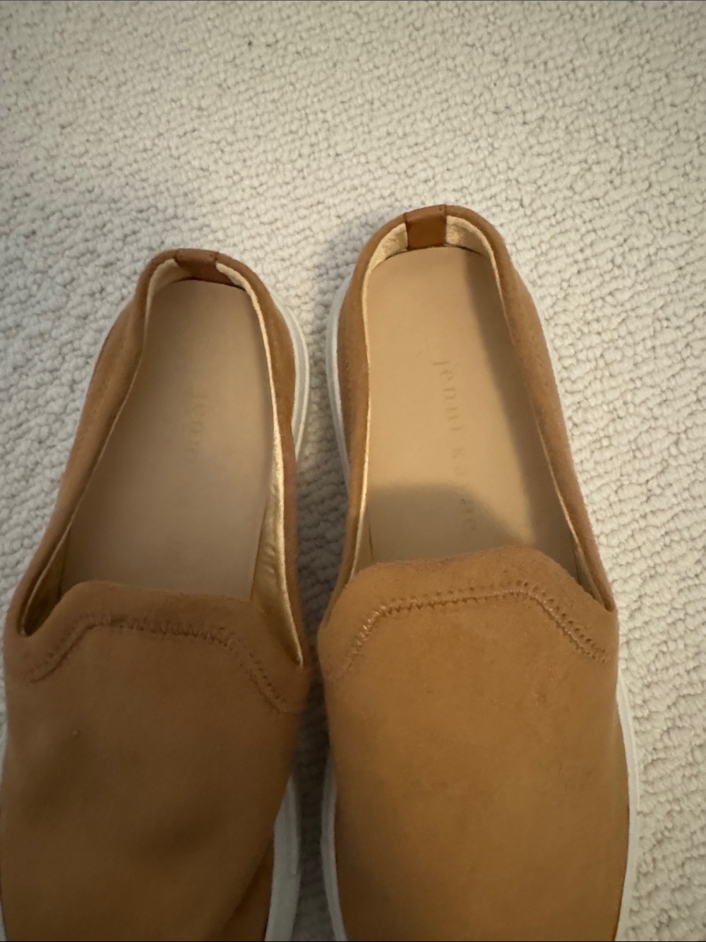Jenni Kayne Suede Slip-On sneaker in Camel, never worn but no longer have box